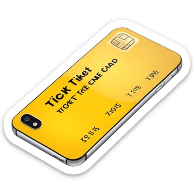 yellow ticket card iPhone sticker