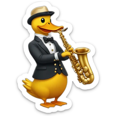 Canard qui joue du Saxophone  sticker