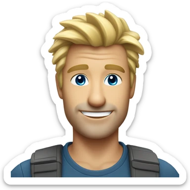 handsome-48-year-old-man-with-spikey-dirty-blonde-hair-and-kind-ocean-blue-eyes-smiling-waving sticker