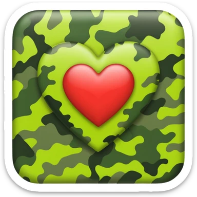 Heart camuflage sticker
