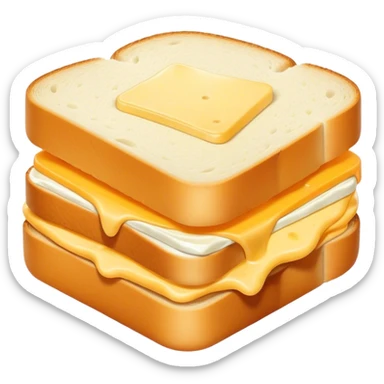 Plain cheese sandwich with mayonnaise sticker