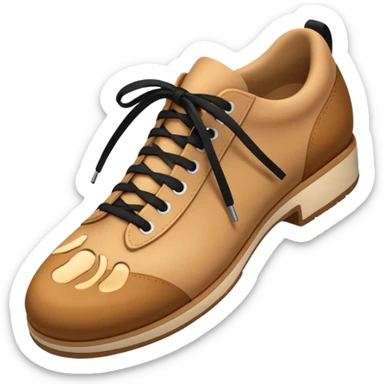 3D Apple-style emoji of a shoe with a foot inside, stepping and showing a clear shoe print below.







 sticker