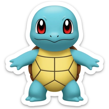 Photo-realistic Official Squirtle sprite artwork sticker