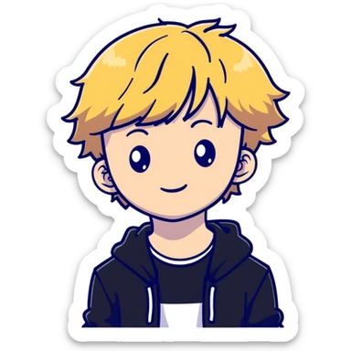 Felix from Stray Kids, K-pop idol with deep voice and freckles sticker