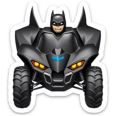 batmobile atv raptor 700 with a smile sticker