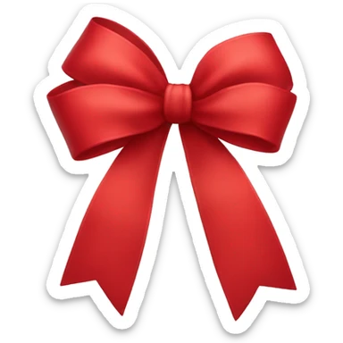 Red bow sticker