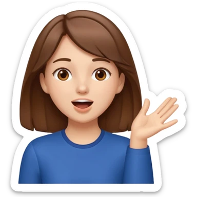 cheering girl whistling and clapping sticker