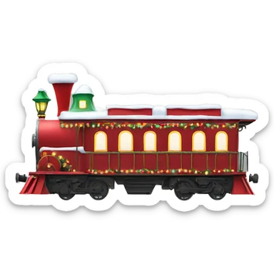 christmas train  sticker