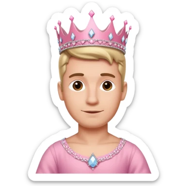 Parisian man in a princess dress on the Eiffel tower sticker