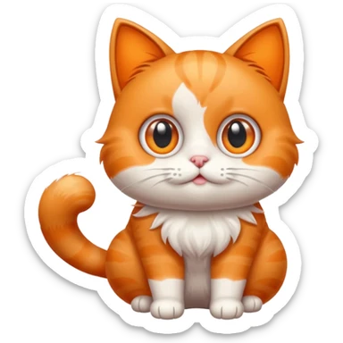 make me a cartoon cat, with some kind of sign or something with W Bubble on it sticker