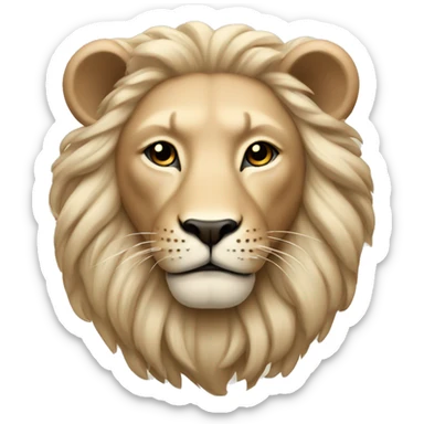 Beige Leo zodiac sign sticker