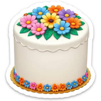 floral cake sticker