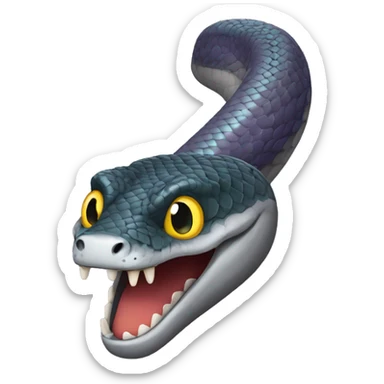  Feliz serpente cor cinza sticker