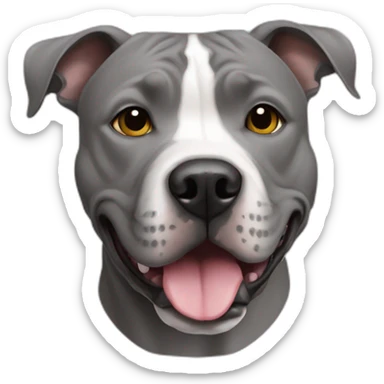 Gray american staffordshire terrier sticker
