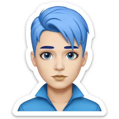 blue hair drag king fabulous makeup sticker