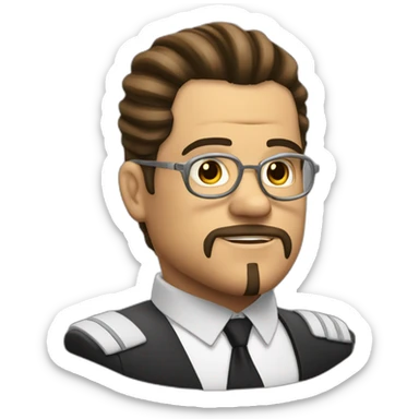 Benocio del toro slicked back hair sci-fi sticker