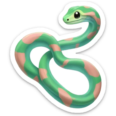 Kawaii colorful pastel vine snake  sticker