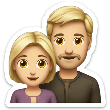 European couple sticker