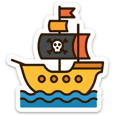pirate ship sticker