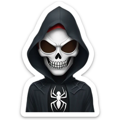 Grim reaper dressed as Spider-Man sticker