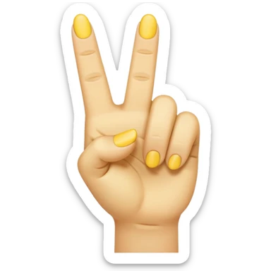 yellow finger emoji, index finger extended, remaining finger folded, pointing to someone, poking hand sticker