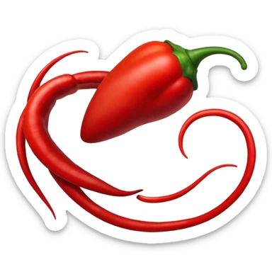 A chili pepper spinning like a tornado sticker