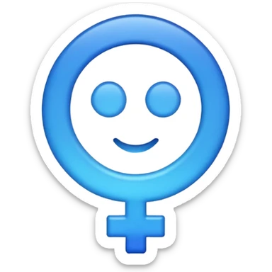 male gender symbol blue gradient emoji style suitable for Discord role icon sticker