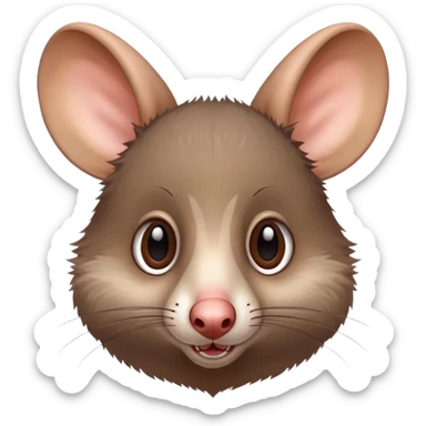 Possum on elliptical  sticker