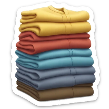 neat stack of clothes ready for sale sticker