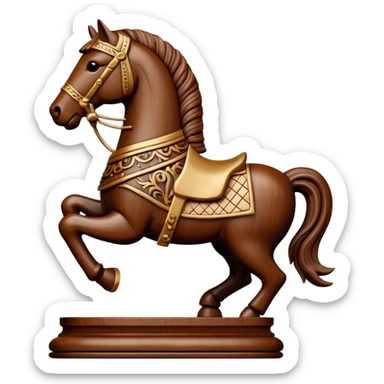 Trojan horse chess piece sticker