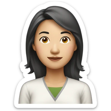 stanford asian woman sticker