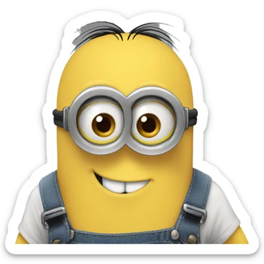 Minion emoji with Nikes sticker