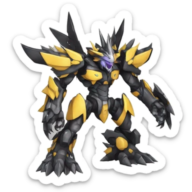  Cool Edgy Digimon-Fakemon-WarGreymon with edgy markings full body sticker