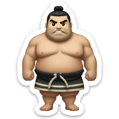 Sumo wrestler sticker