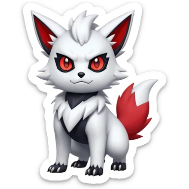 Edgy Cool Kawaii Litten-Absol-Zorua-Zangoose-Pokémon Full Body sticker