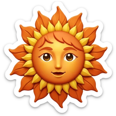 Terracotta sun  sticker