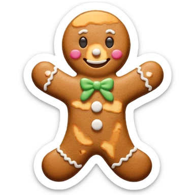 gingerbread man cookie sticker