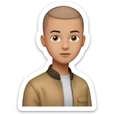 ((realistic photo style)), close-up portrait of the person with a clean buzz cut hairstyle, sharp fade on the sides, natural hair color, keep the same face, outfit, and pose, no background change sticker