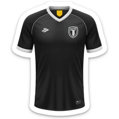 solid black plain soccer jersey sticker