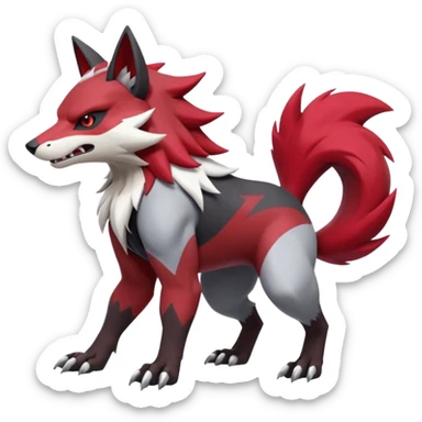 Zoroark-Zangoose-Obstagoon-hybrid-fusion, full body sticker
