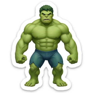 Angry hulk with big fist sticker