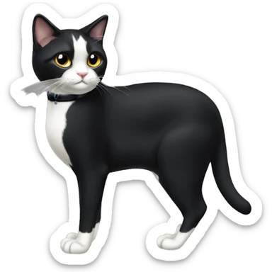 Tuxedo Cat Breed Full Body sticker