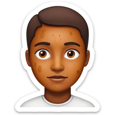 A person having hyperpigmentation sticker