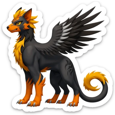 Houndoom-Tigress-Luxray-Silvally-Gryphon-fusion (full body) sticker