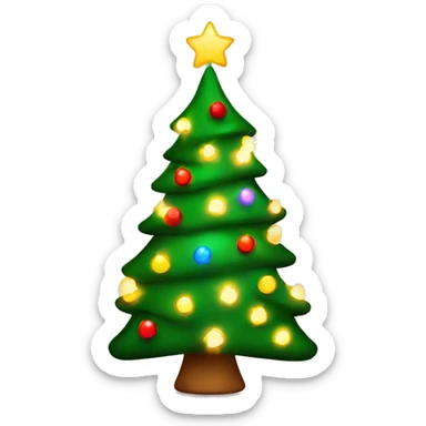 christmas tree with lights  sticker