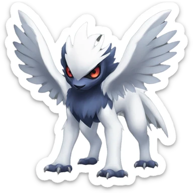 Cool Edgy Absol-Nargacuga-Quilava, full body sticker