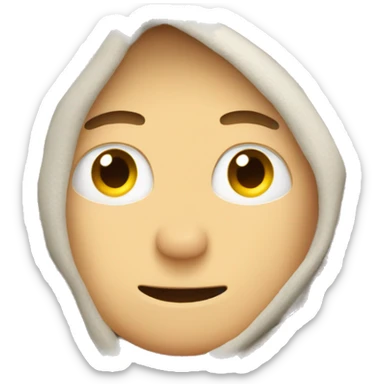 Pale guy covered by cozy blanket sticker