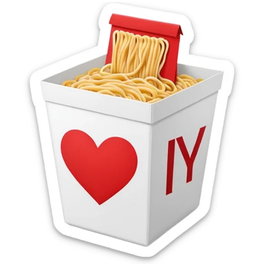 I ❤️ NY written on the instant noodle box sticker