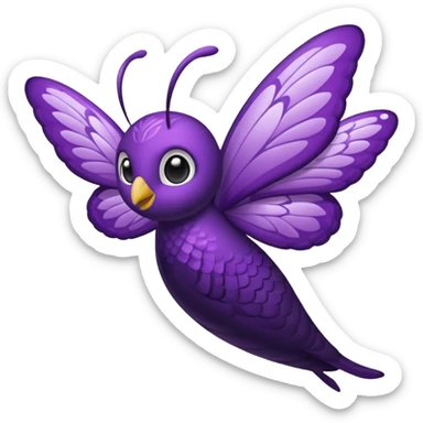 mariposa morada sticker