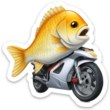 carpa motera jugando a videojuegos sticker